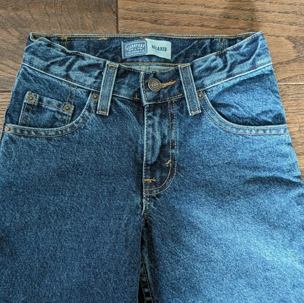Levi's Youth Denim Jeans Wide Leg Straight Fit - Picture 2 of 9